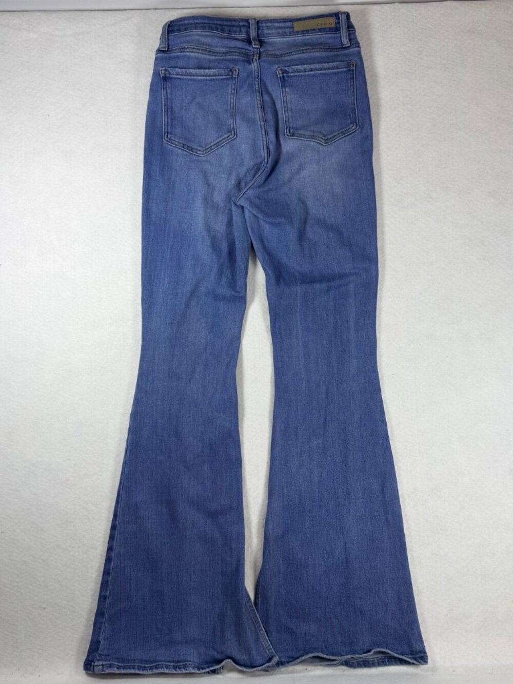 Cello Split Hem Flare Jeans Size 11 Y2K Stretch Distressed - Picture 6 of 12